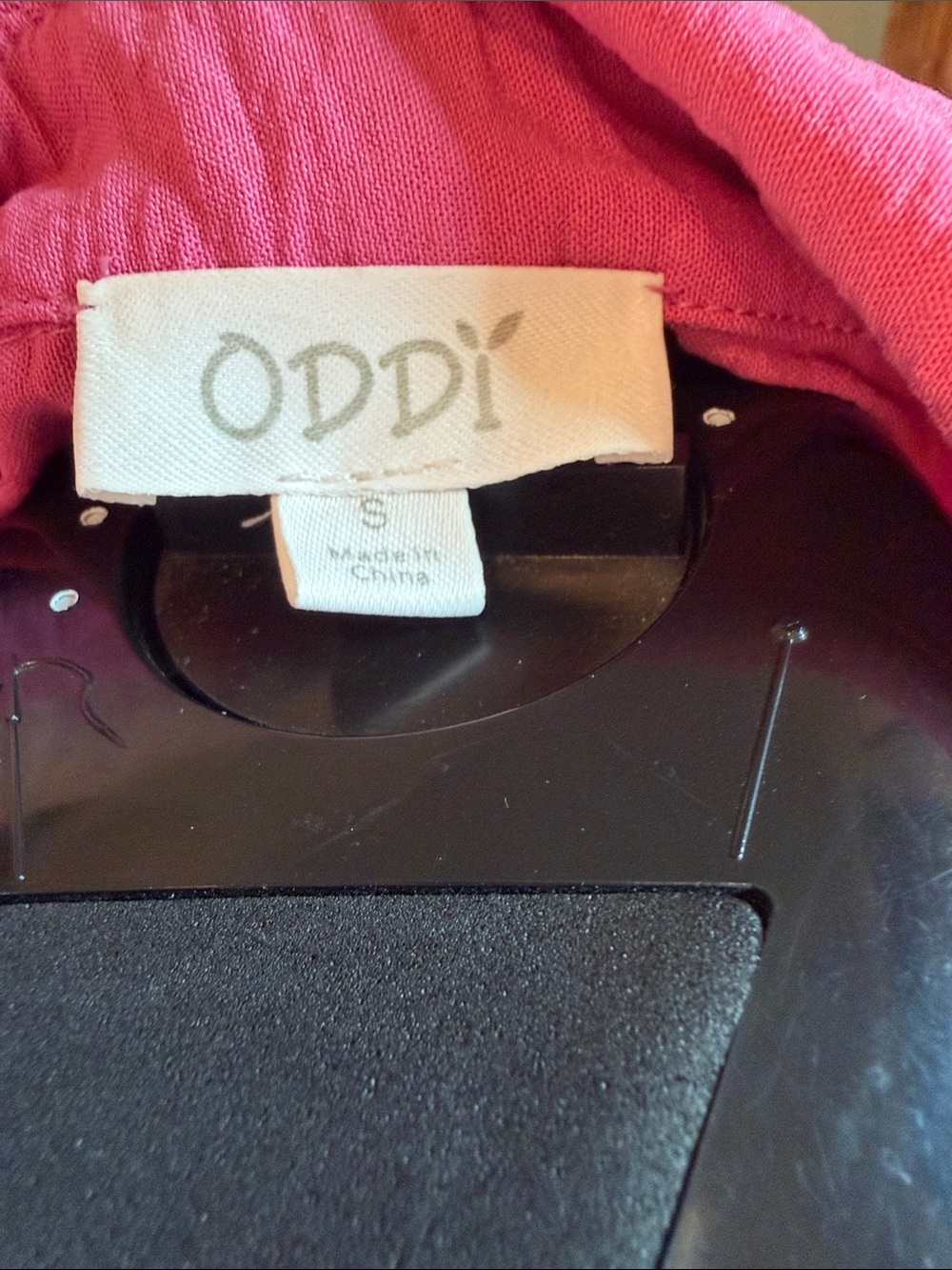 ODDY Pink Button-Front Drawstring Shirt Dress - Picture 4 of 5